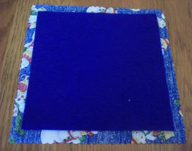 Place felt on top; step 2 holiday hot pad directions